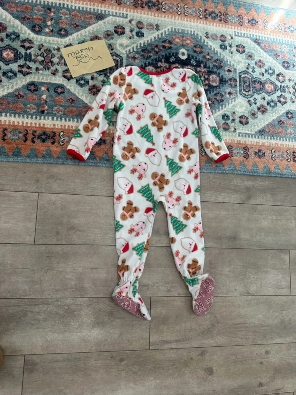 Carter's Christmas Footie Pajamas 3T Toddler Unisex Fleece Holiday